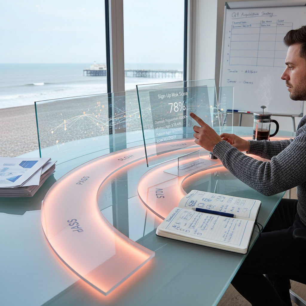 Explainable sign-up scoring for UK competitions and reward campaigns