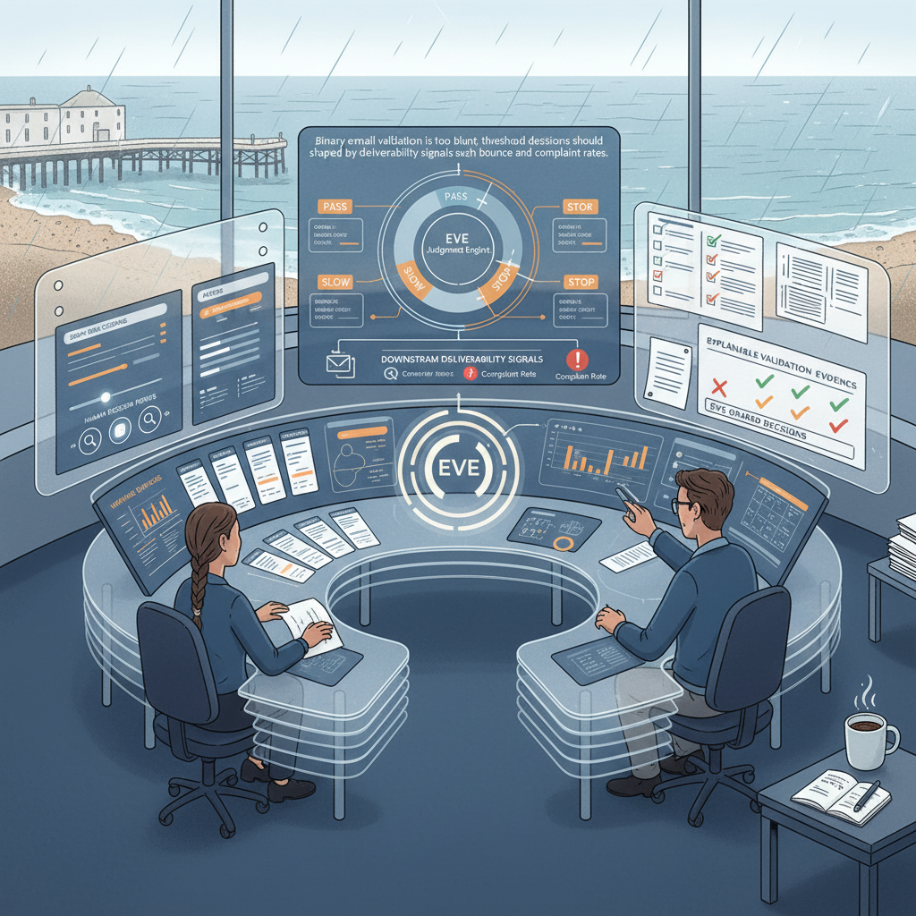 How deliverability shapes decisions across email validation thresholds