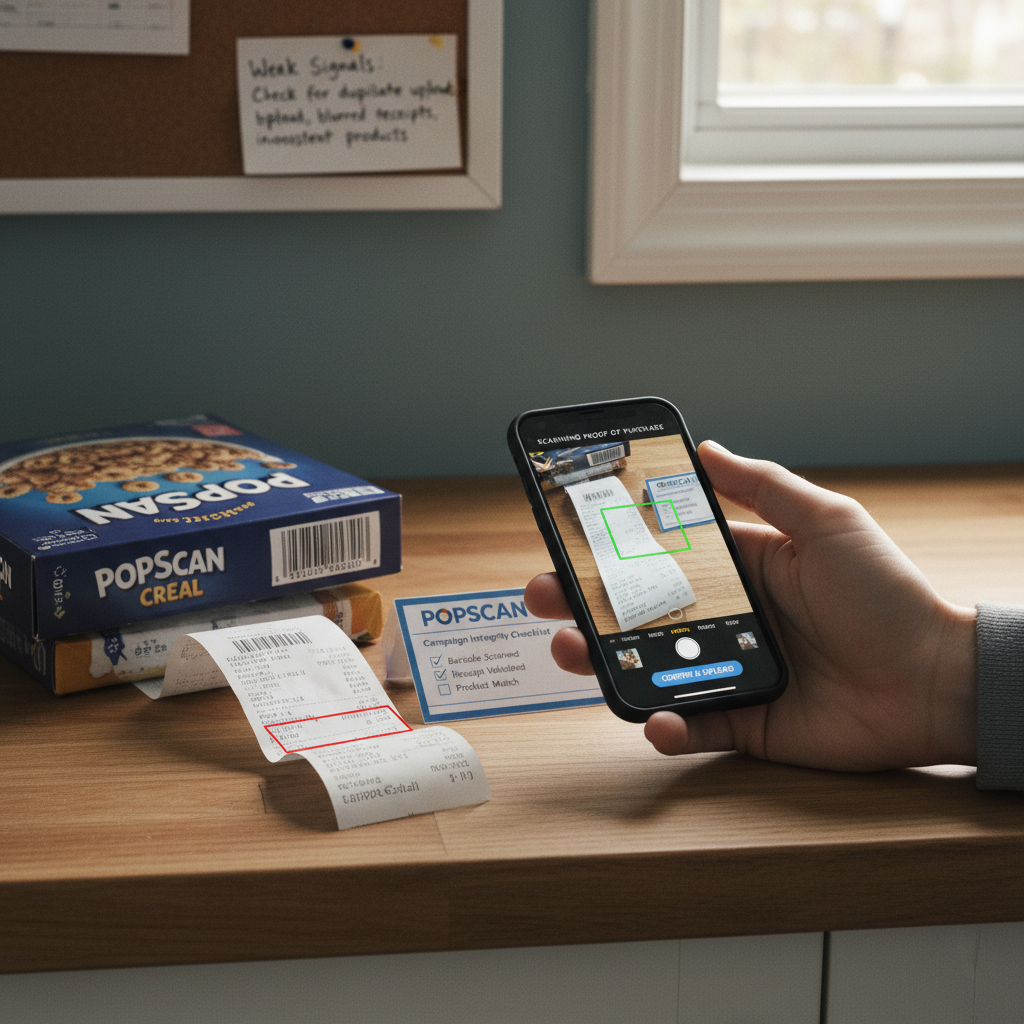 Before the dashboard turns red: a field note on weak claim signals in social-led receipt upload campaigns