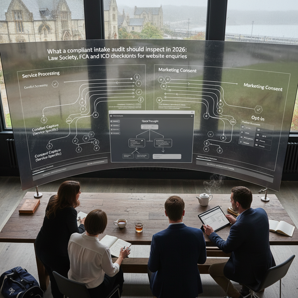 What a compliant intake audit should inspect in 2026: SRA, Law Society, FCA and ICO checkpoints for website enquiries